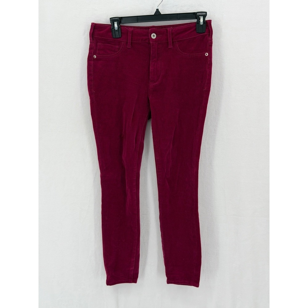 Pilcro Anthropologie Pants Womens 27 Berry High Rise Skinny Corduroy‎ Preppy